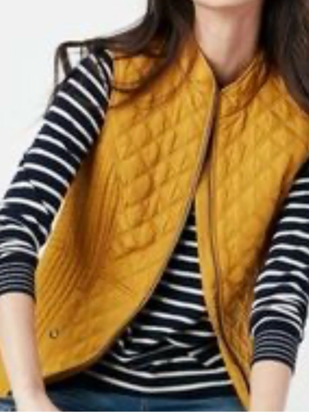NWT Joules Quilted Minx Vest Mustard Yellow Gold Gilet Zip Up  Sz 16